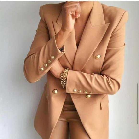 ZARA TAILORED DOUBLE BREASTED BLAZER GOLD BUTTONS BALMAIN LIKE - Picture 10 of 12